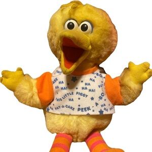 Vintage 1996 Sesame Street Playtime BIG BIRD *Talking PEEK A BOO Plush* TYCO 16”